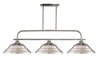 Annora 3 Light Island/Billiard in Brushed Nickel Finish