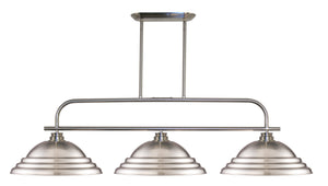 Annora 3 Light Island/Billiard in Brushed Nickel Finish
