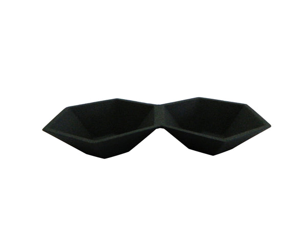 Aluminum 2 Compartment Tray Black Finish