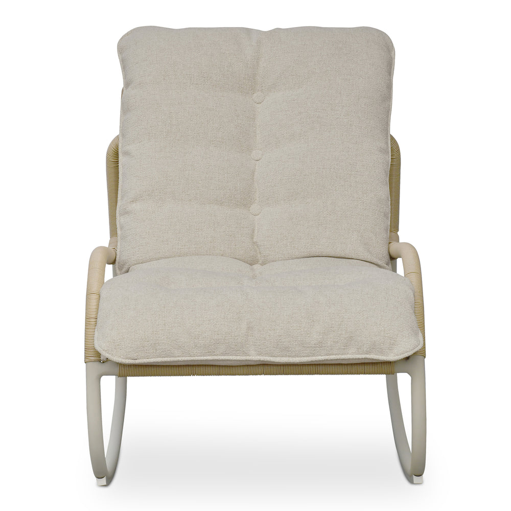 Moe's Lyra Outdoor Rocking Chair in Beige