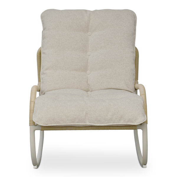 Moe's Lyra Outdoor Rocking Chair in Beige