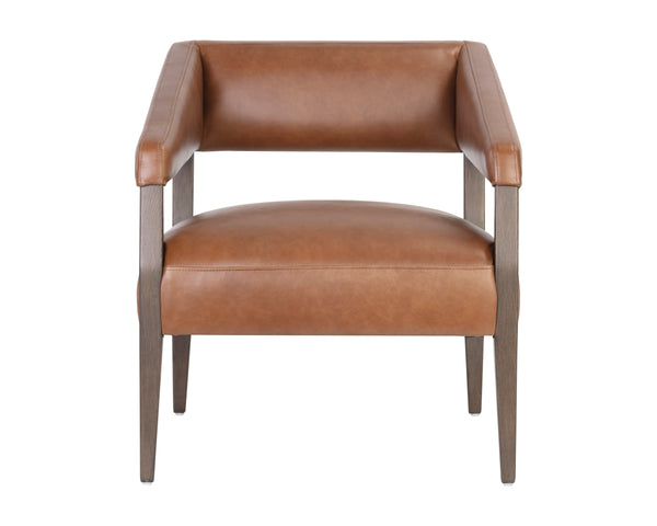 CARLYLE LOUNGE CHAIR - SHALIMAR TOBACCO LEATHER