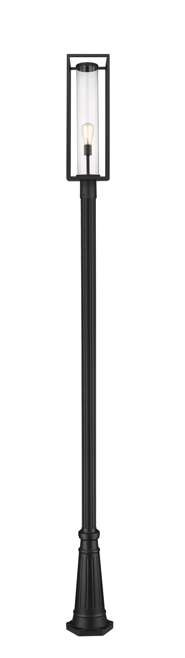 Dunbroch 1 Light Outdoor Post Mounted Fixture in Black Finish