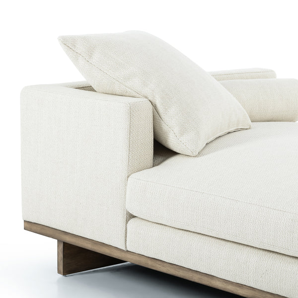 Everly Tete A Tete Chaise in Irving Taupe
