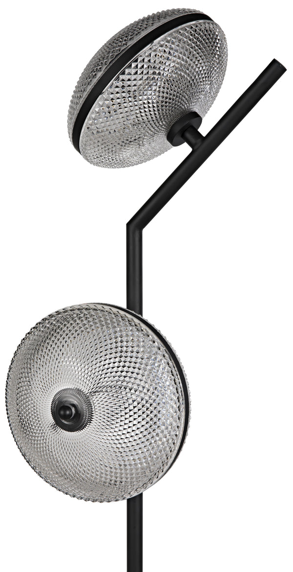 Gibson Floor Lamp, Black Steel