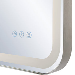 Crofton Lighted Nickel Vanity Mirror