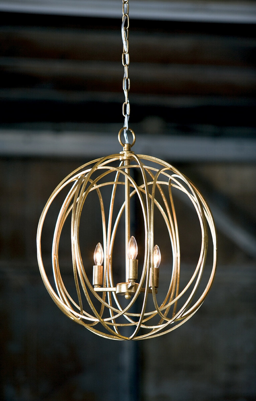 Ofelia Chandelier Medium In Gold Leaf