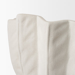 Daria Textured White Sculptural Ceramic Bowl