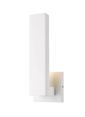 Edge 1 Light Outdoor Wall Sconce in White Finish