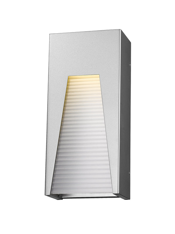 Millenial 1 Light Outdoor Wall Light in Silver Finish