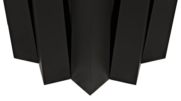 Column Dining Table, Black Steel