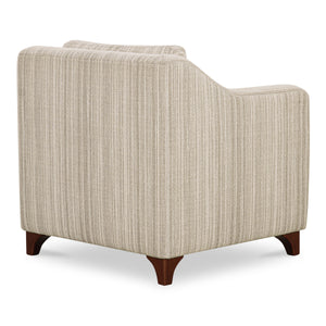 Moe's Hewitt Accent Chair in Beige Stripe