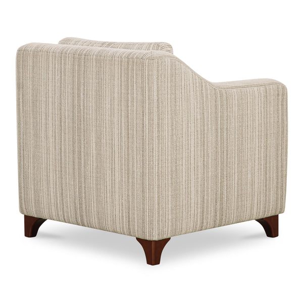 Moe's Hewitt Accent Chair in Beige Stripe