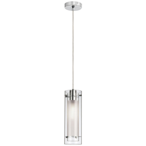 Single Pendant Clear Frosted Glass