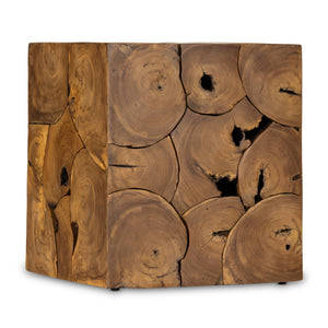 Tomlin Outdoor End Table In Teak Root