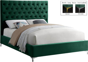Robin King Bed In Green Velvet