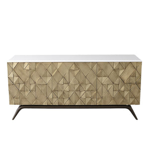 TRIANGLE CABINET-BRASS