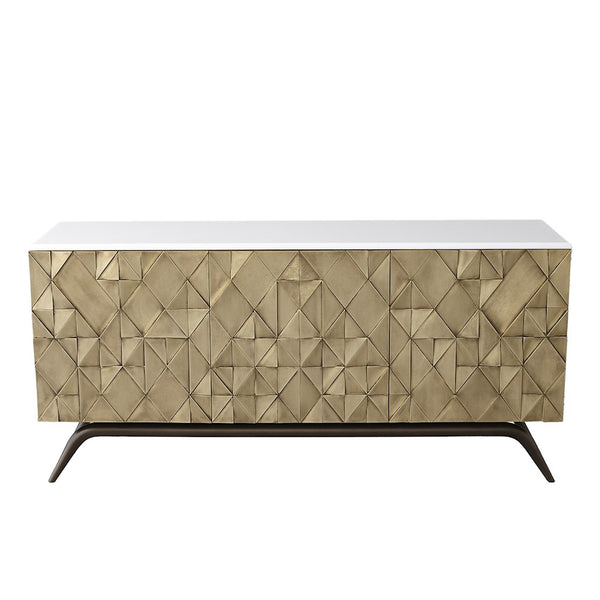TRIANGLE CABINET-BRASS
