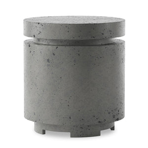 Higgins Outdoor Round Propane Enclosure In Pewter Concrete