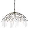 Vine Glass and Iron 1-Light Pendant