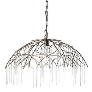 Vine Glass and Iron 1-Light Pendant