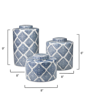 Oran Ceramic Decorative Canisters (Set of 2)
