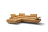 Eliza Italian Leather Sectional Freesia In Left Hand Facing