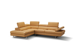 Eliza Italian Leather Sectional Freesia In Left Hand Facing