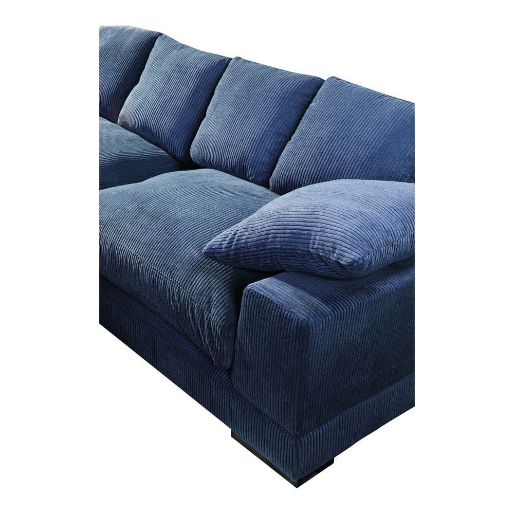 Moe's Plunge Sectional Sofa in Navy with Flip Chaise