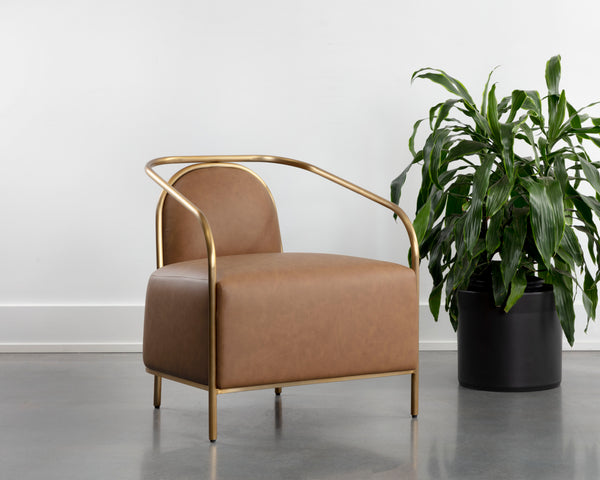 CICERO LOUNGE CHAIR - MILLIKEN COGNAC