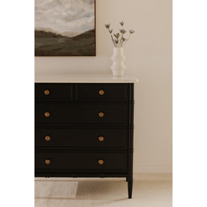 Eleanor 5-Drawer Chest Black Mango Wood