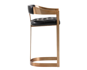 Beaumont Barstool - Antique Brass - Cantina Black