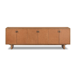 Posada Media Console In Amber Oak