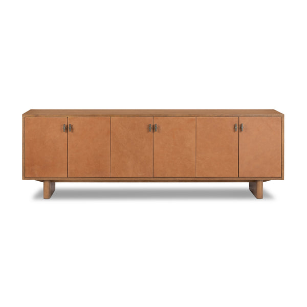 Posada Media Console In Amber Oak