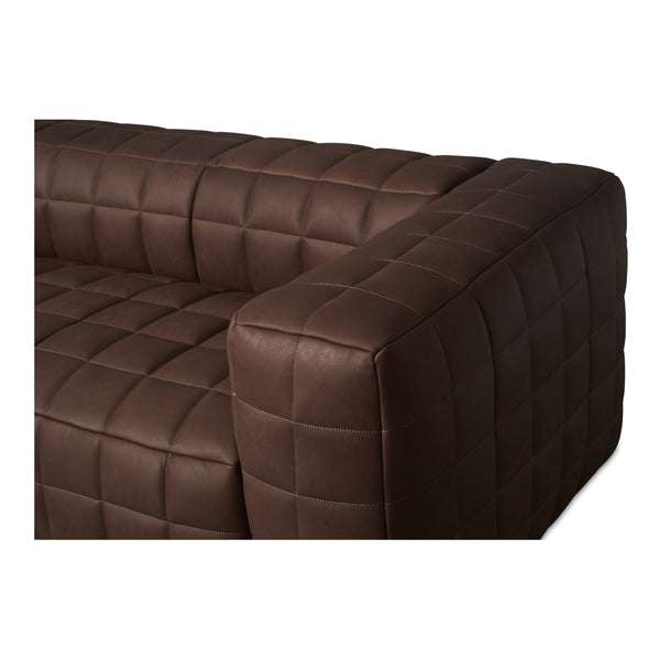 Moe's Callan Sofa in Dark Brown Leather
