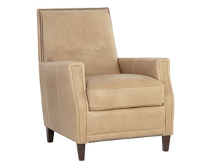 FLORENZI LOUNGE CHAIR - LATTE LEATHER