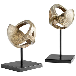 Small Grotto Sculpture in Antique Brass and Black