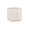 Layne Solid Wood End Table in Milk White