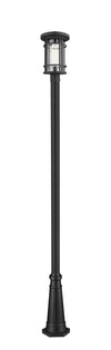 Jordan 1 Light Outdoor Post Mounted Fixture in Black Finish