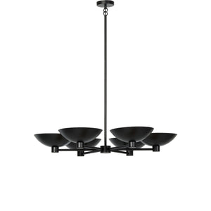 Klaus Chandelier In Jet Black And Aged Brass Iron