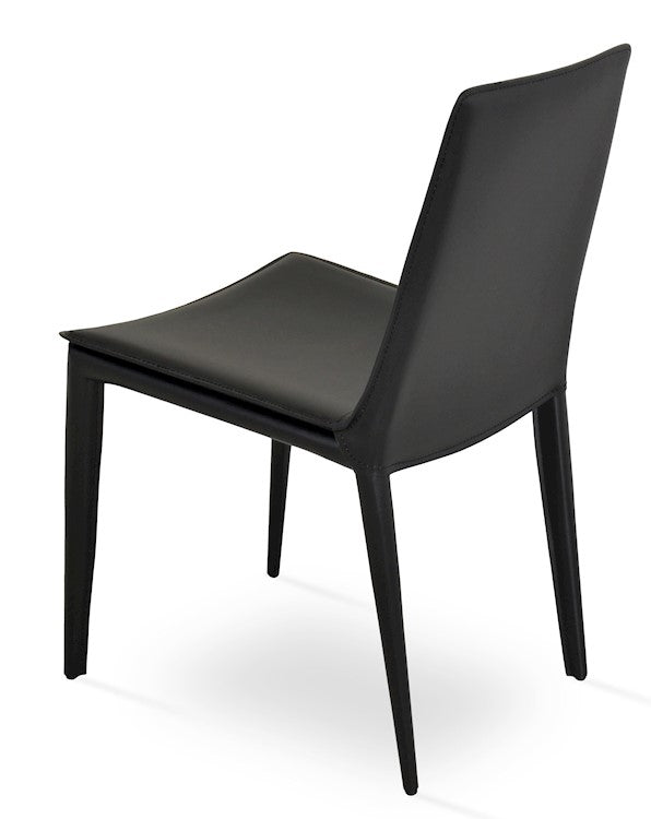 Tiffany dining chair black bonded leather
