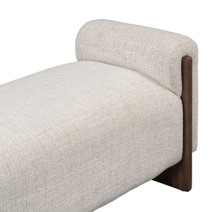 Sierra Upholstered Bench in Ash Wood - Bronzed Cocoa or Sand