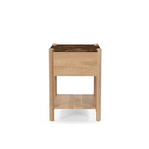 Elio Nightstand with Dark Emperador Marble Top