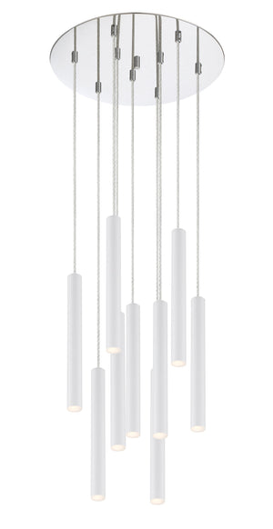 Forest 9 Light Island/Billiard in Chrome Finish