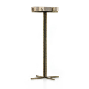 Jonty Round End Table In Petrified Wood