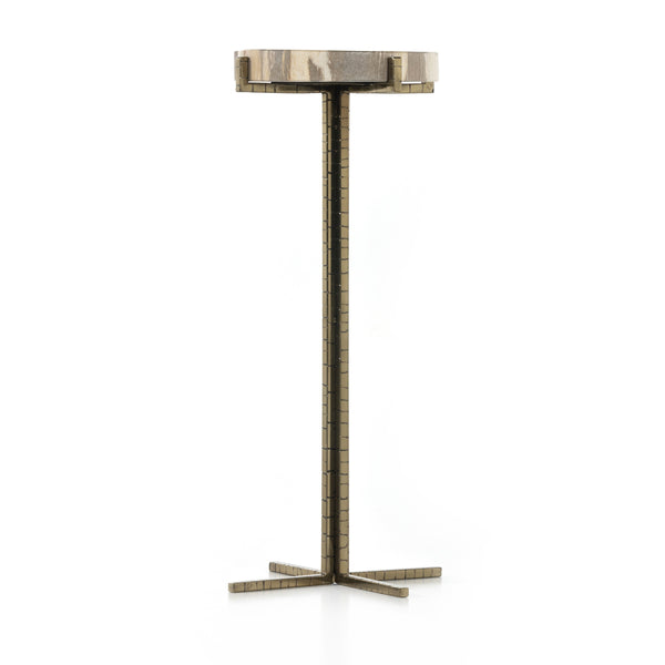 Jonty Round End Table In Petrified Wood
