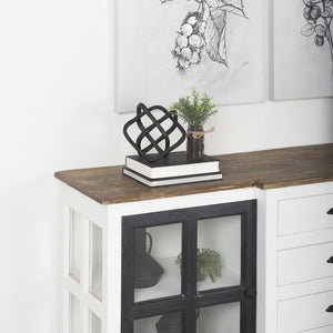 Willem I 9L x 9W Black Metal Open Cube Decor Object