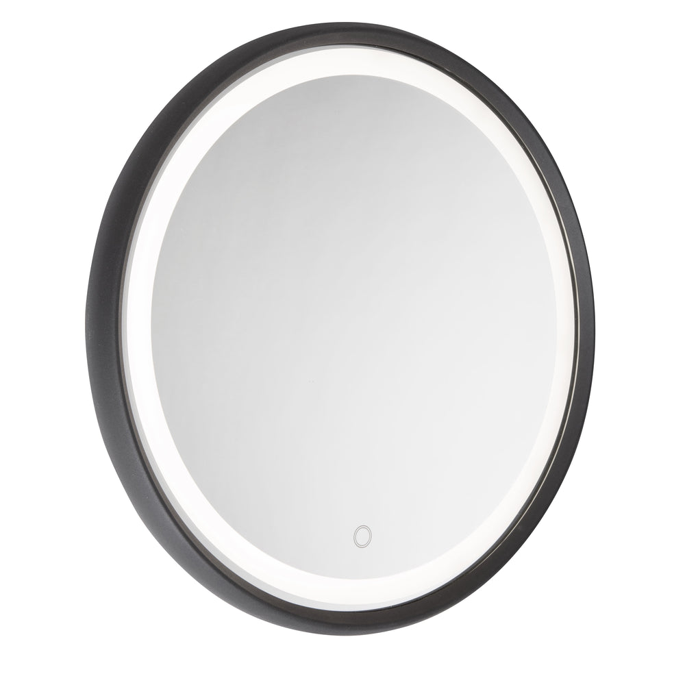 Reflections Round LED Mirror in Matte Black