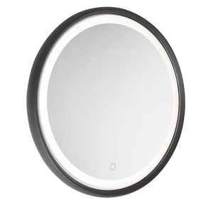 Reflections Round LED Mirror in Matte Black