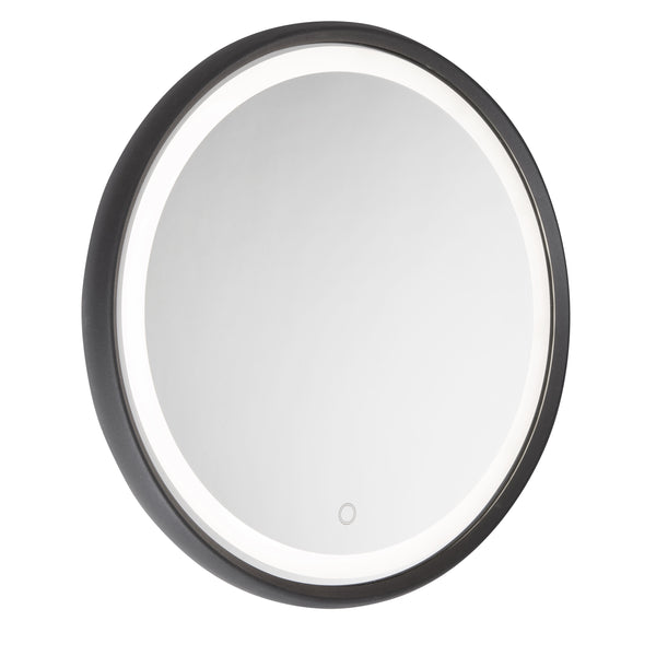 Reflections Round LED Mirror in Matte Black